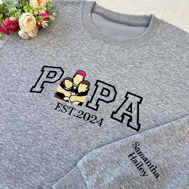 💞Embroidered Father and Son/Daughter Sweatshirt-Father's Day Gift💞