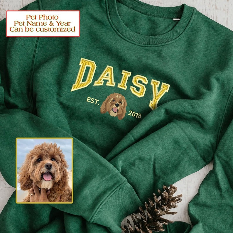 Personalized Embroidered Sweatshirt with Pets