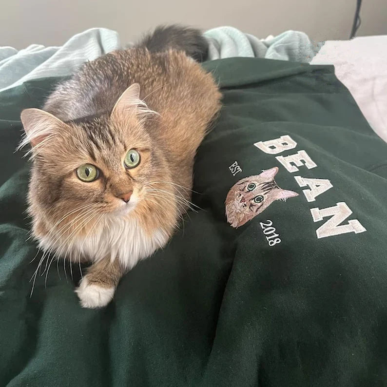 Personalized Embroidered Sweatshirt with Pets