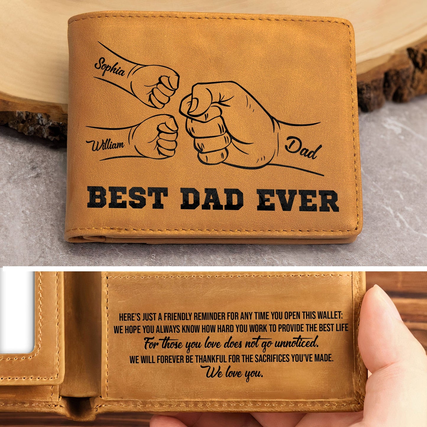 Best Dad Ever Father's Day Gift - Wallet & Belt Set