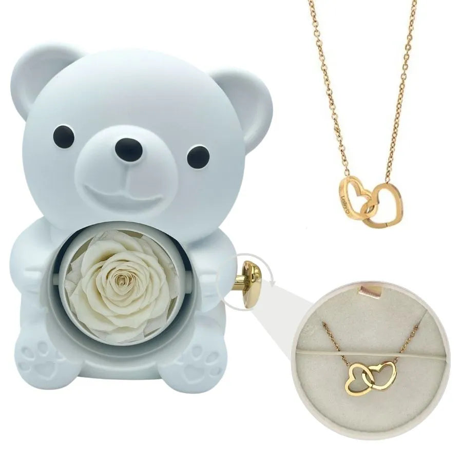 💞Rose Eternal Bear - Heart Necklace💞