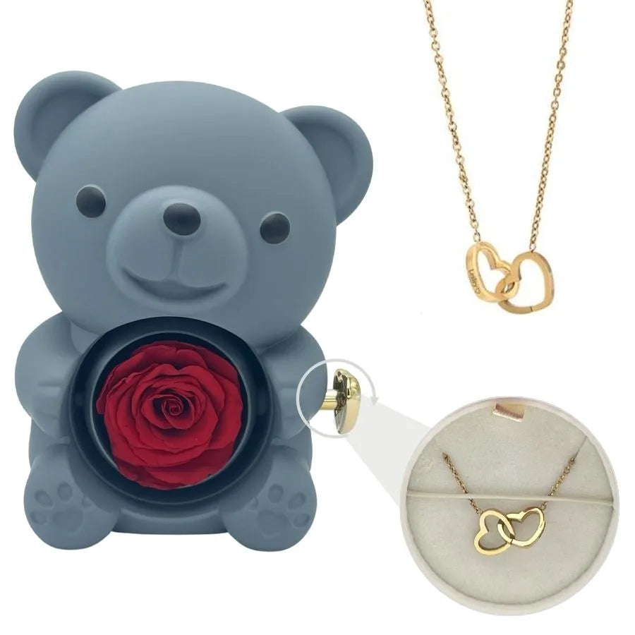 💞Rose Eternal Bear - Heart Necklace💞