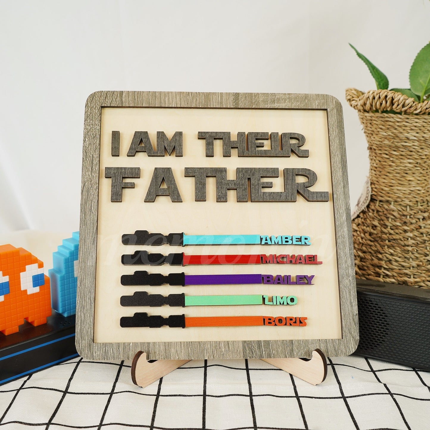 I Am Their Father Engraved Wooden Sign-Father‘s Day Gift