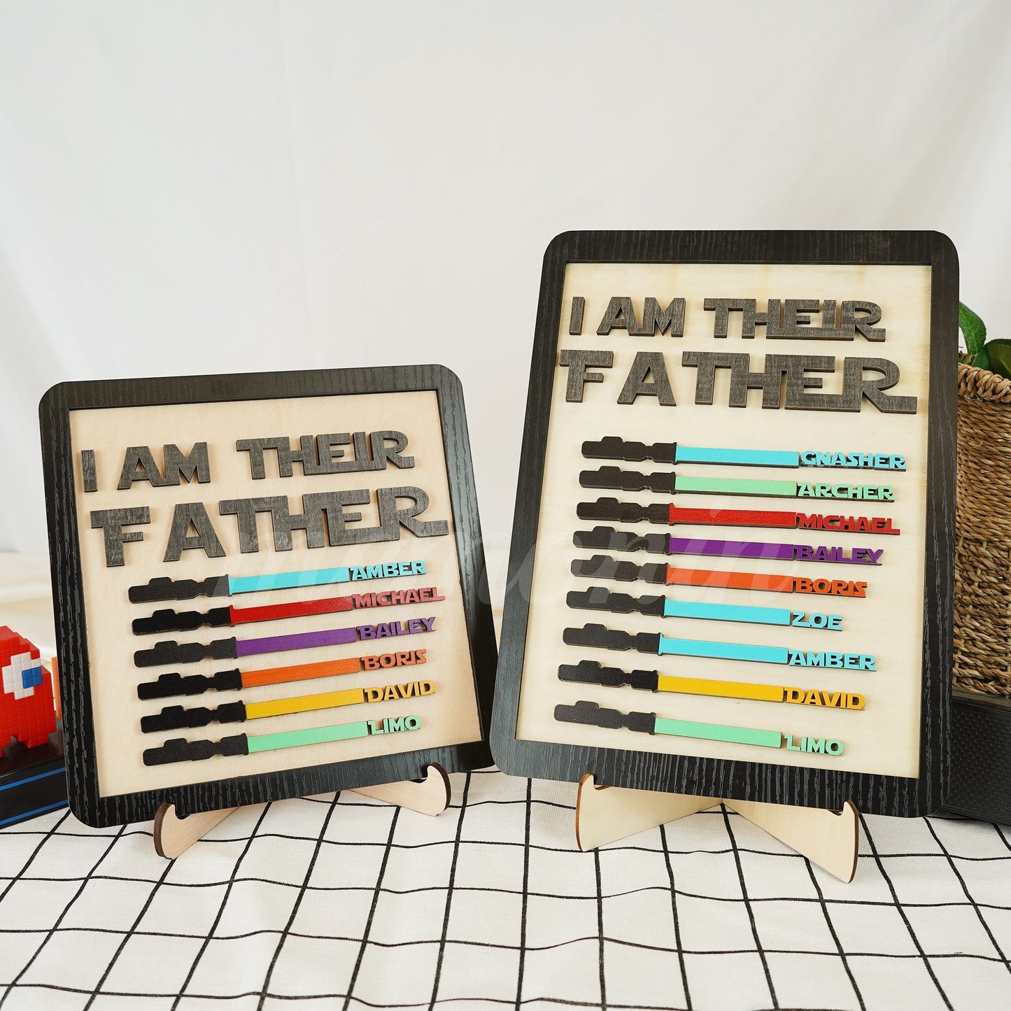 I Am Their Father Engraved Wooden Sign-Father‘s Day Gift