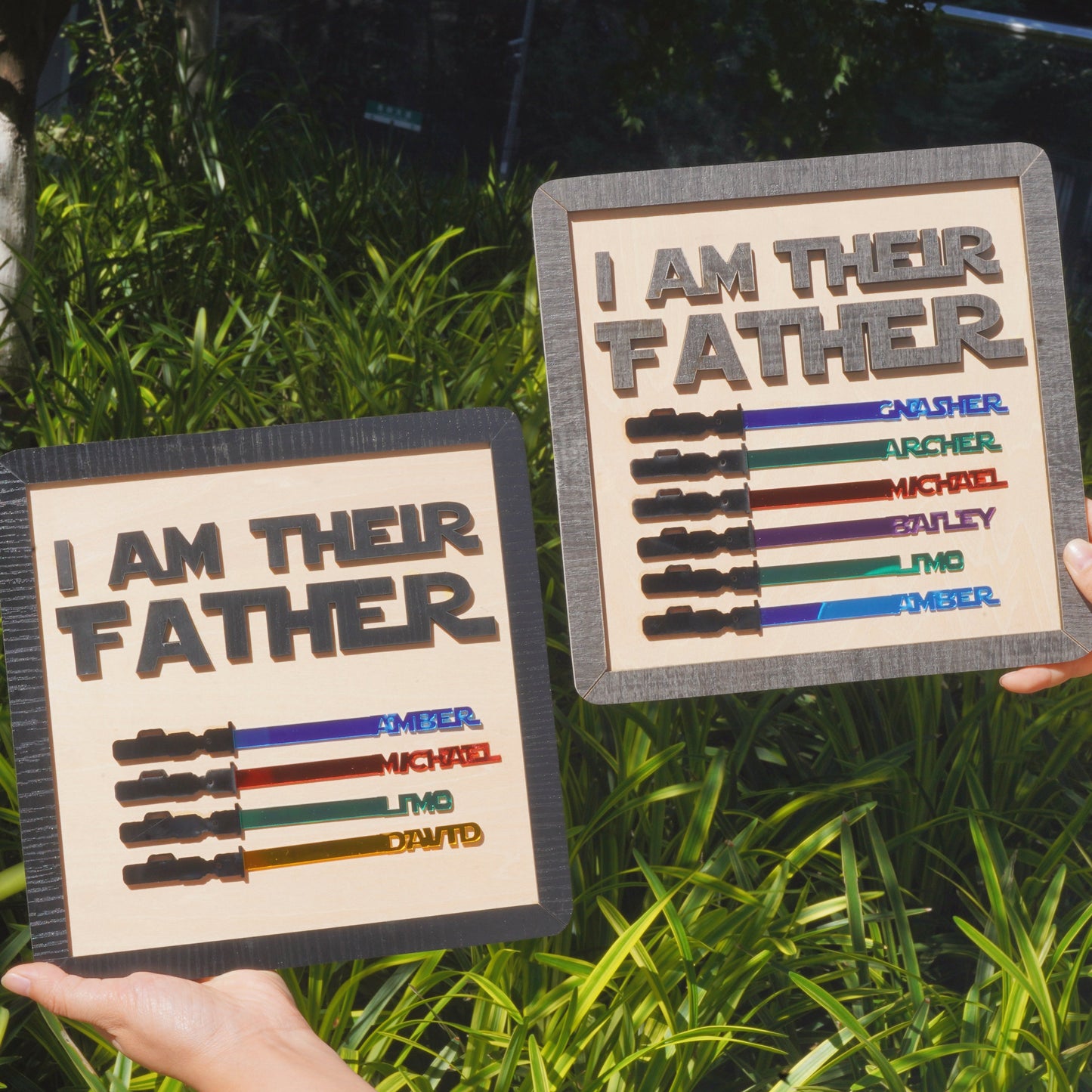 I Am Their Father Engraved Wooden Sign-Father‘s Day Gift