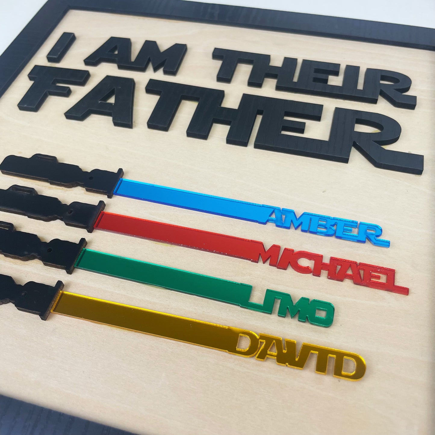 I Am Their Father Engraved Wooden Sign-Father‘s Day Gift