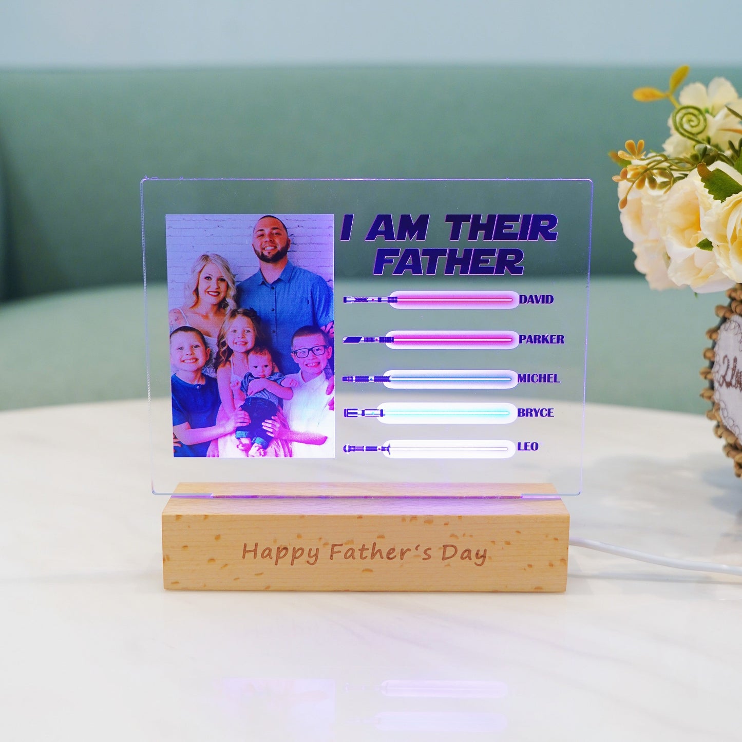 I Am Their Father Photo Led Light