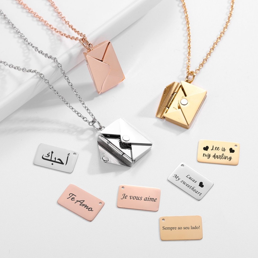 Personalized Love Letter Necklace for Mom