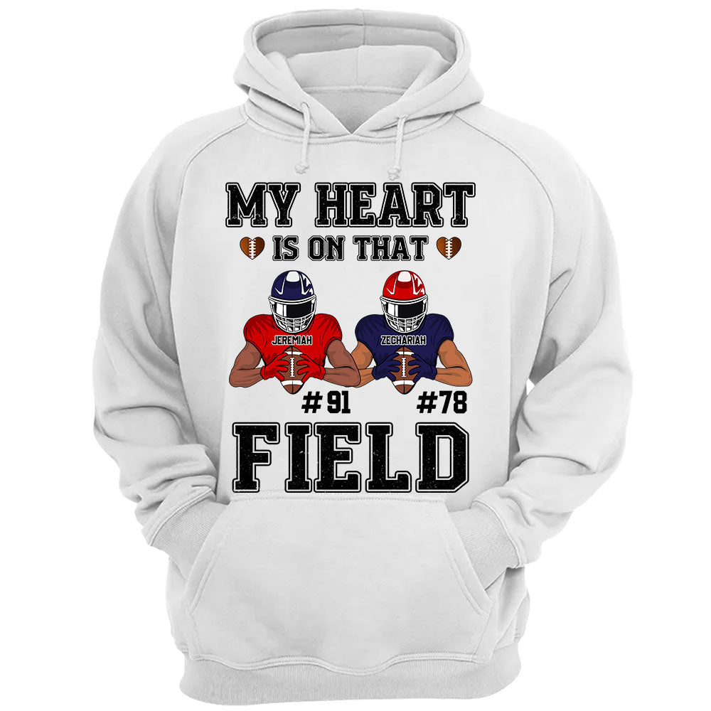 My Heart Is On That Field Custom Football Game Days Shirt Gift For Family Member For Mom