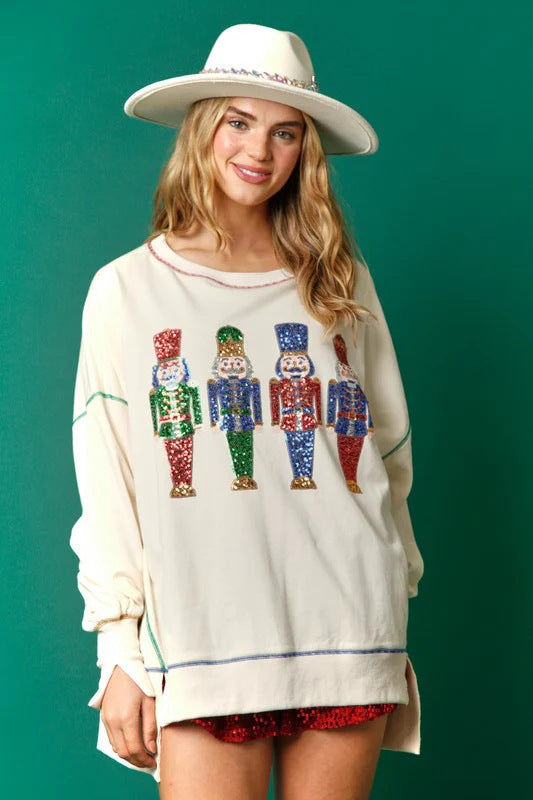 Christmas Sequin Crewneck