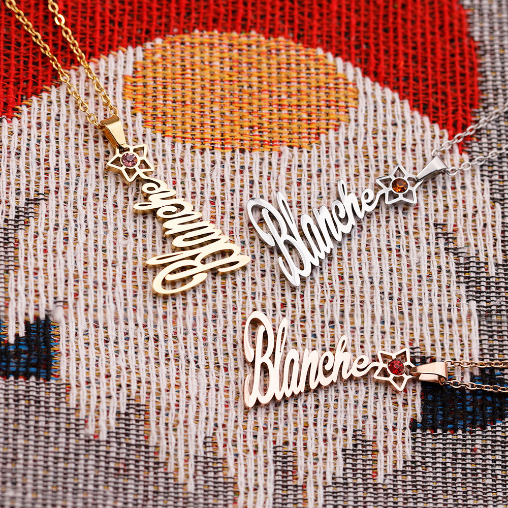 Christmas Gift Name Necklace Pendant