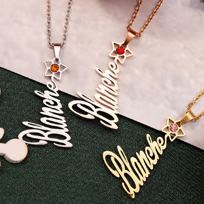 Christmas Gift Name Necklace Pendant