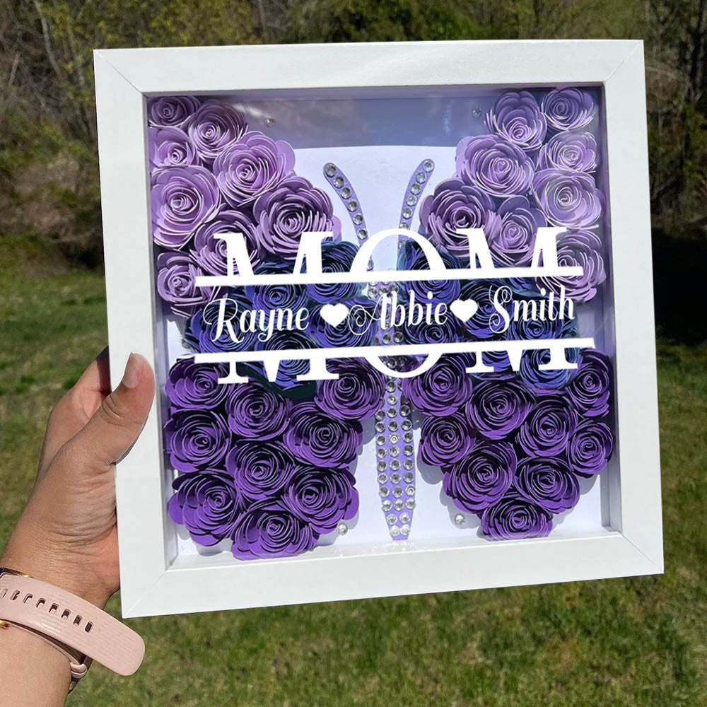 Customized Mother's Day Butterfly Flower Box