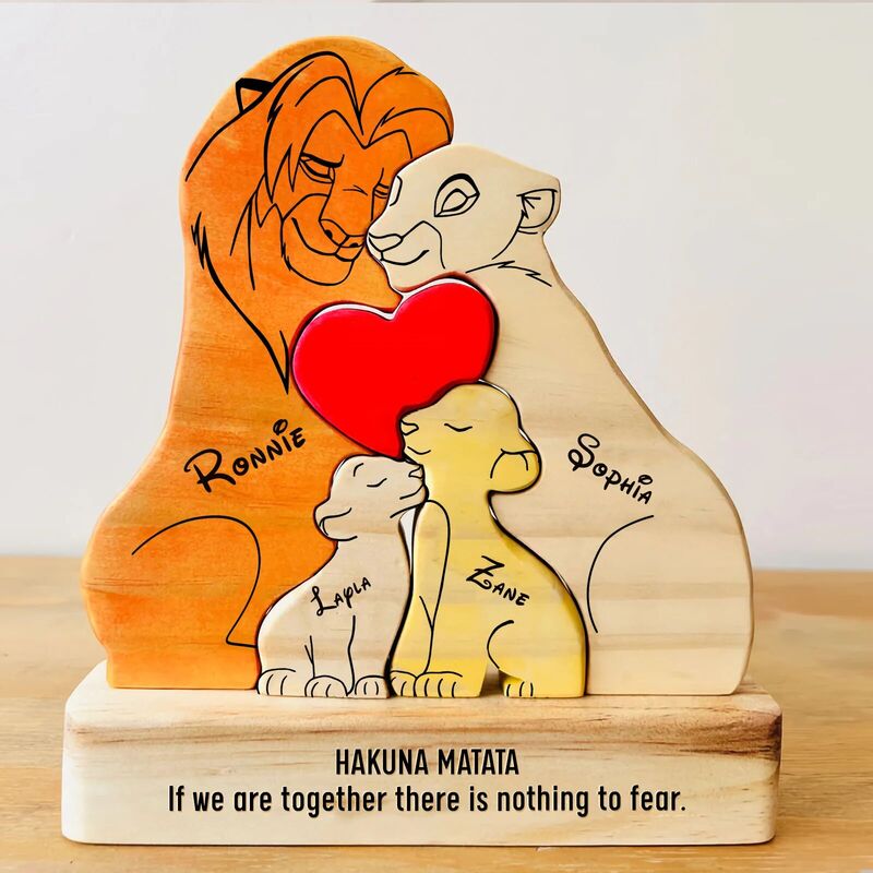 Lions Family Wooden Puzzle