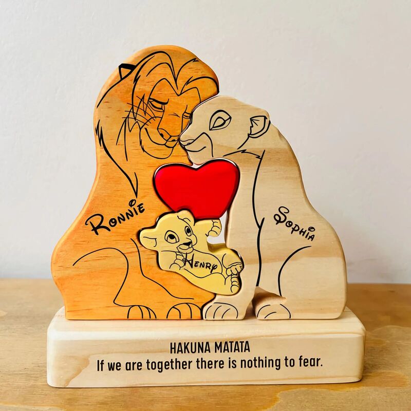 Lions Family Wooden Puzzle