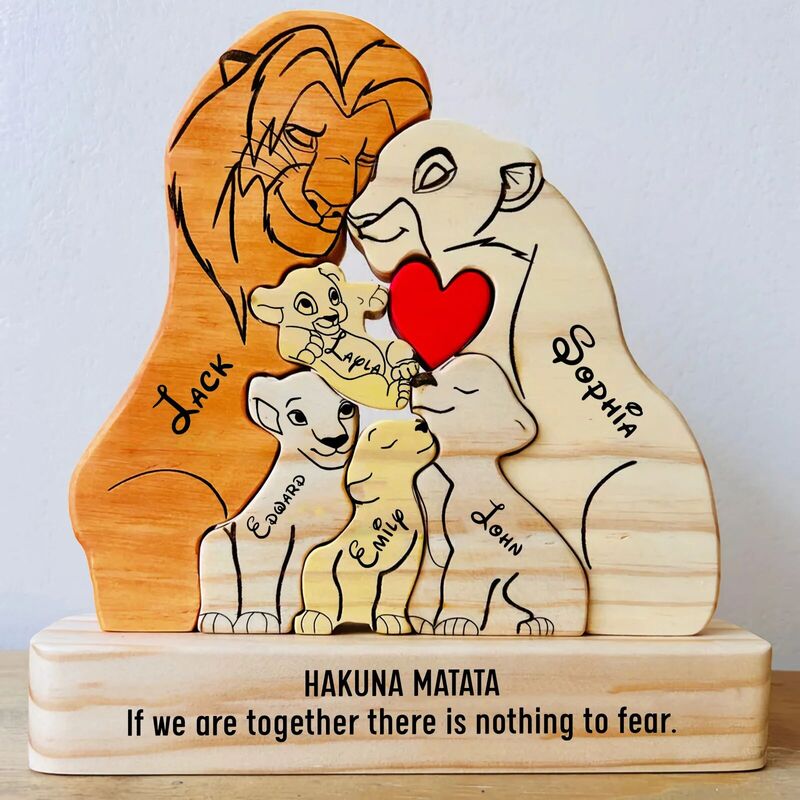 Lions Family Wooden Puzzle