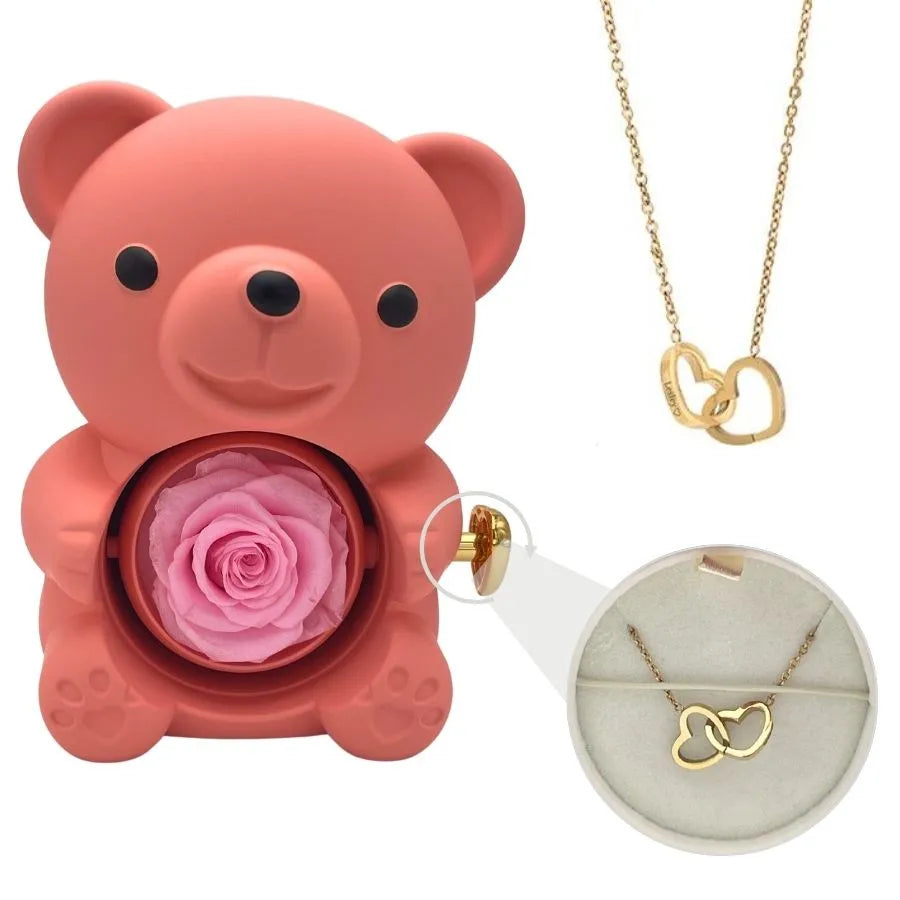 💞Rose Eternal Bear - Heart Necklace💞