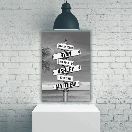 Street Sign Names Premium Canvas Family 🌟