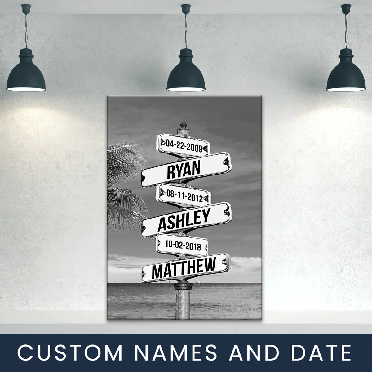 Canvas Painting Personalized Family Street Sign Name/Date Custom