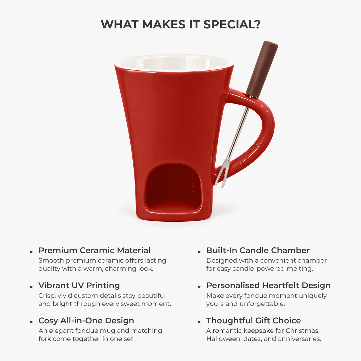 Personalized AI Pet Portrait Ceramic Fondue Mug