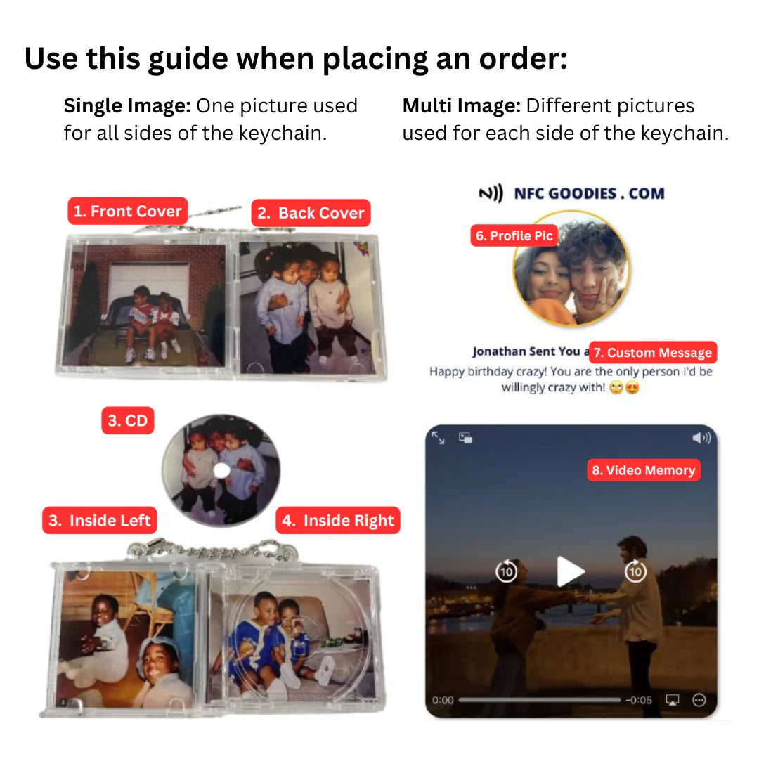 Custom Mini Album CD Keychain with NFC
