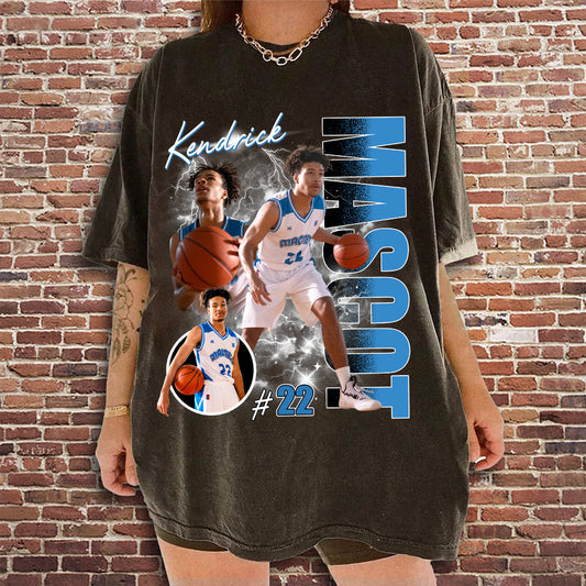 Custom Photo Basketball Player Shirt - Personalized Team Name School Name Bootleg Shirt