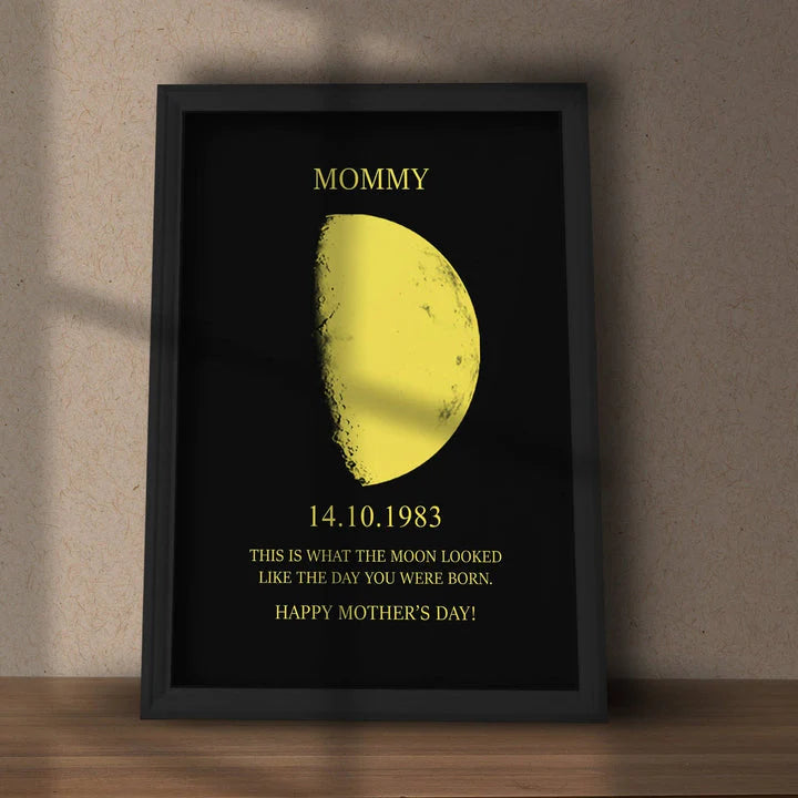 Custom Moon Phase With Custom Text - For Mother's Day Gift