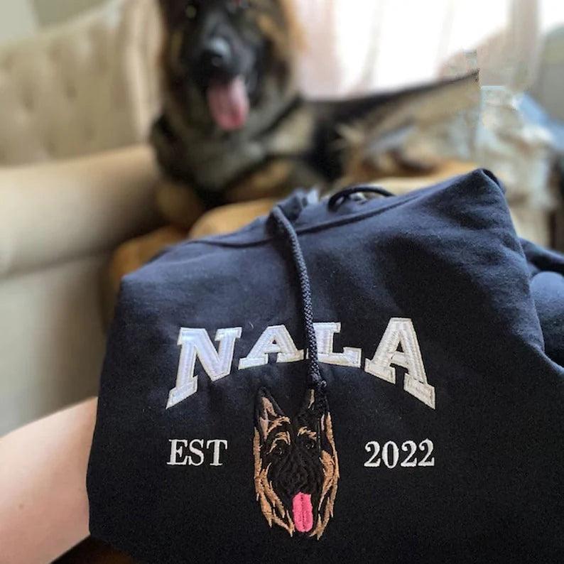 Personalized Embroidered Sweatshirt with Pets