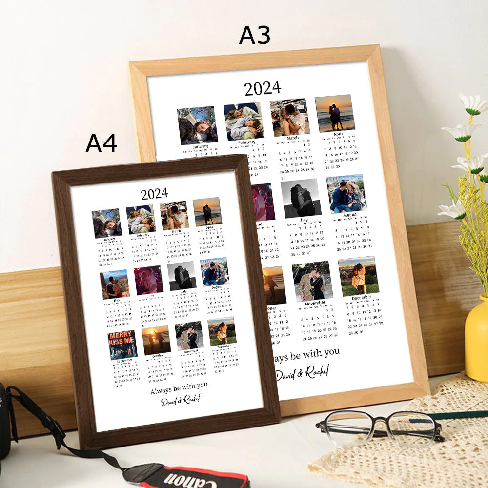 Personalized 2024 Calendar Frame with Photos