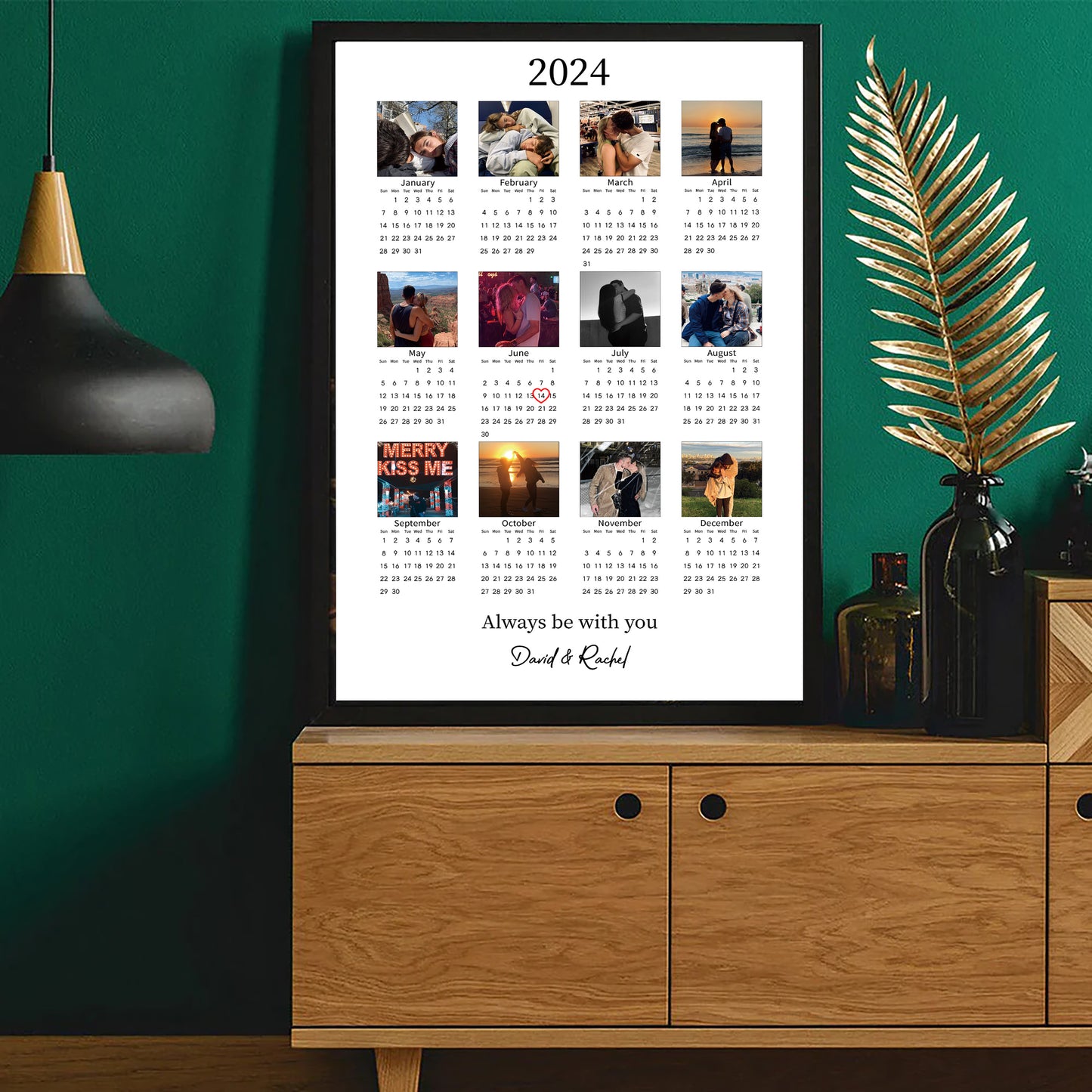 Personalized 2024 Calendar Frame with Photos