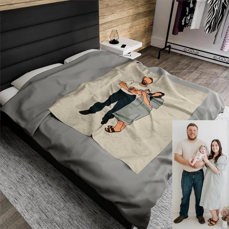 Personalized Photo Portrait Blanket