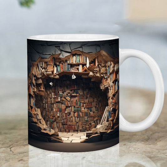 3D Bookshelf Mug