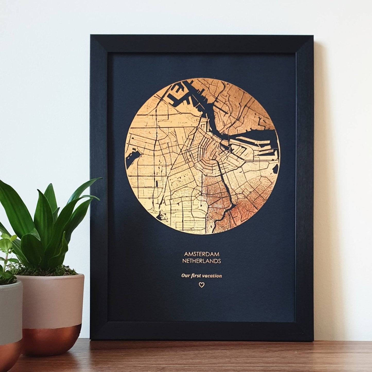 Custom Foil Map Print