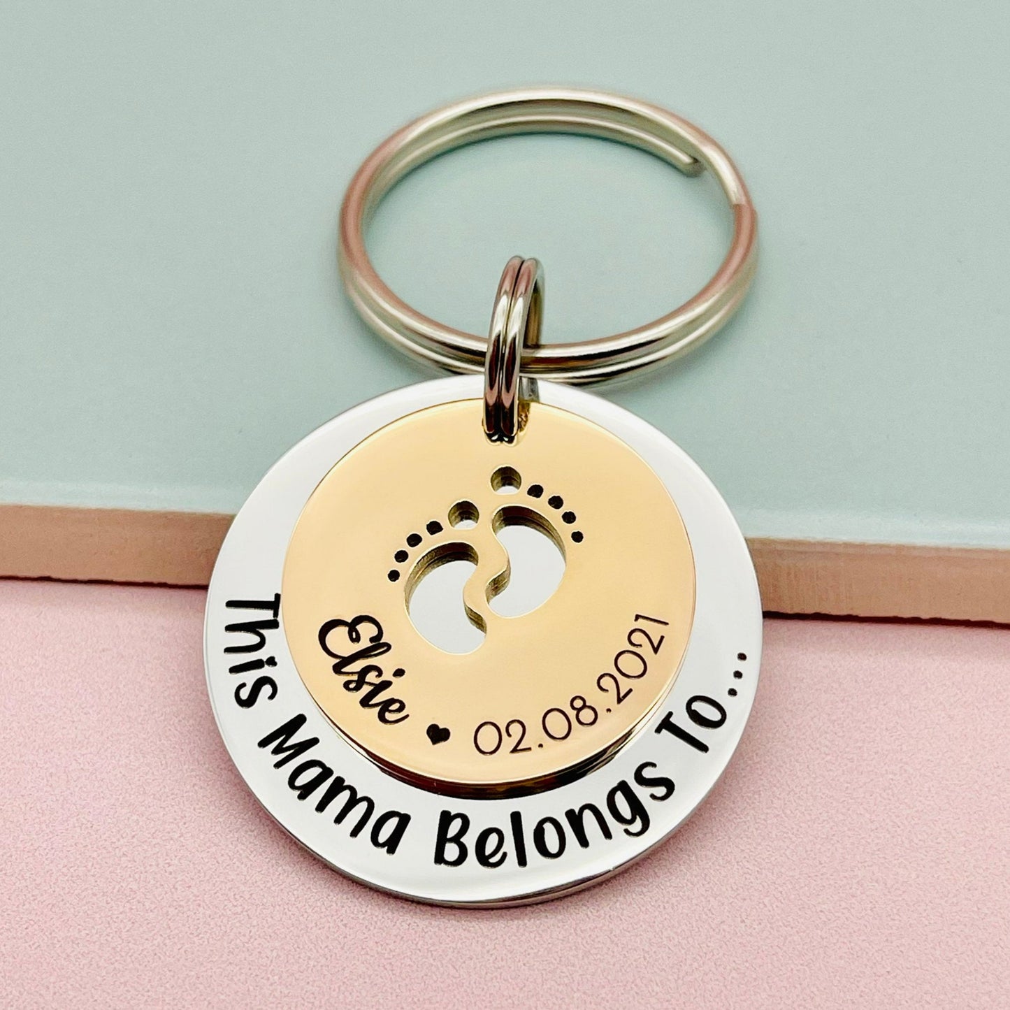 This Mum Belongs To Personalised Engraved Keyring Gift