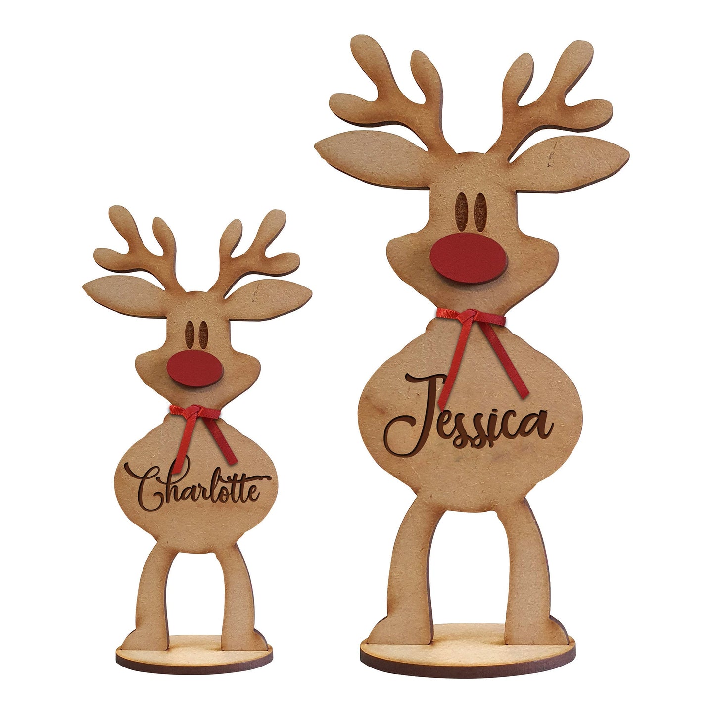 Personalized Freestanding Reindeer Family Christmas Decoration🦌