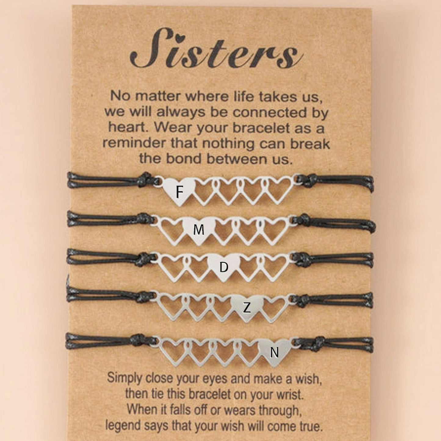 Sister Gift Matching Bracelets Necklace