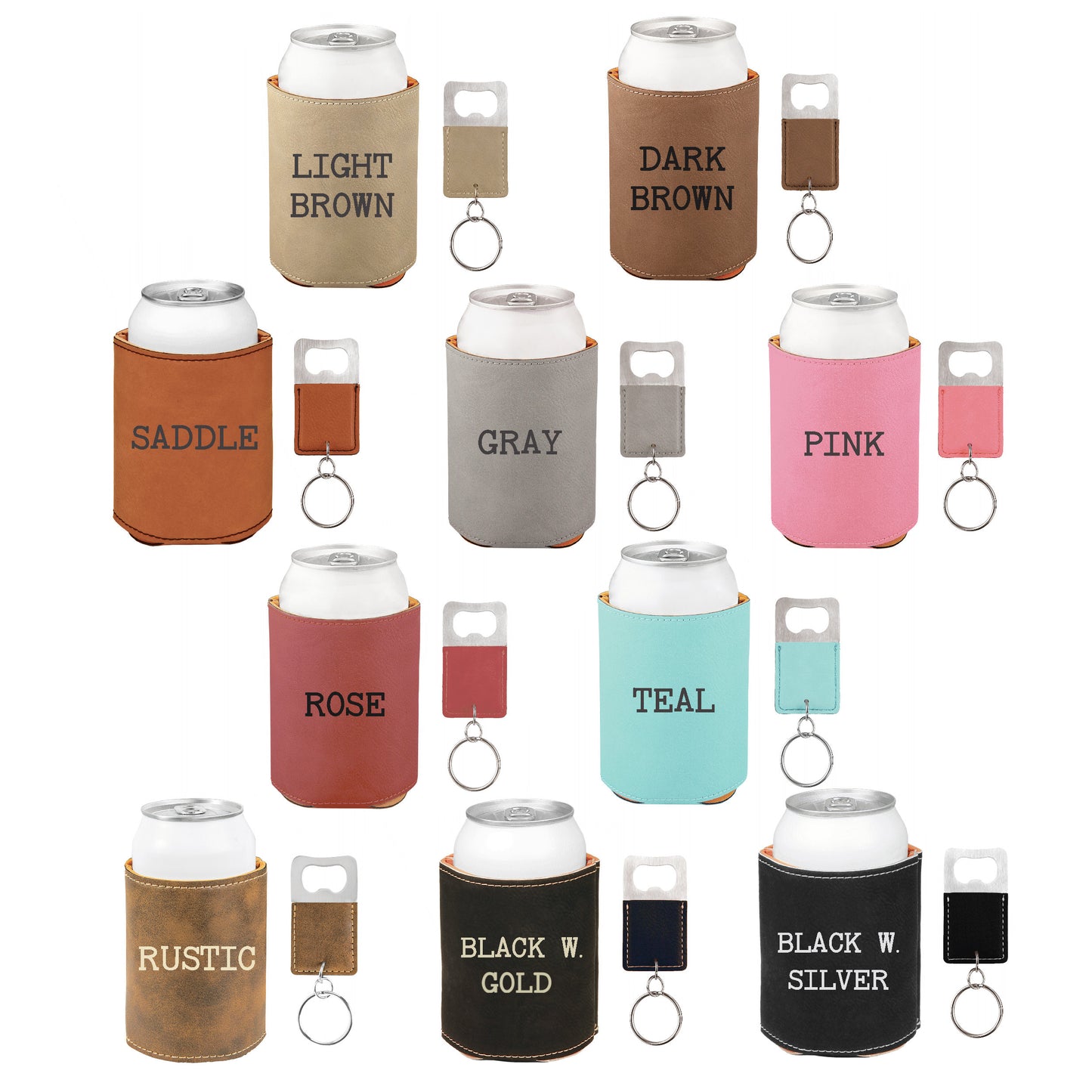 Personalized Beverage Holder and Bottle Opener Set