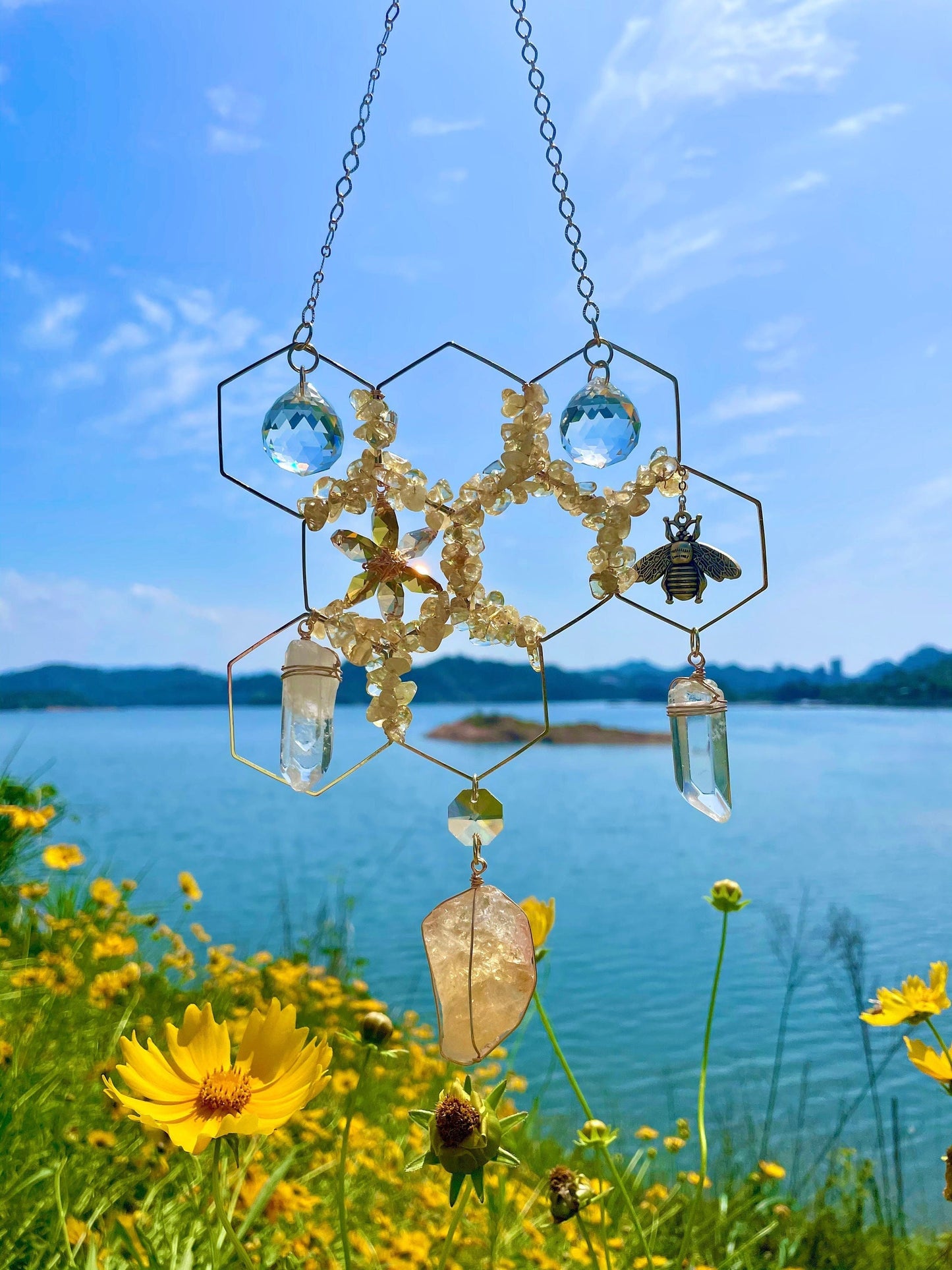 Honey Crystal Wind Chime