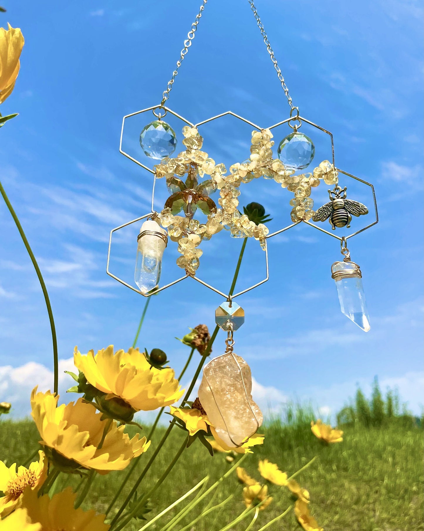 Honey Crystal Wind Chime