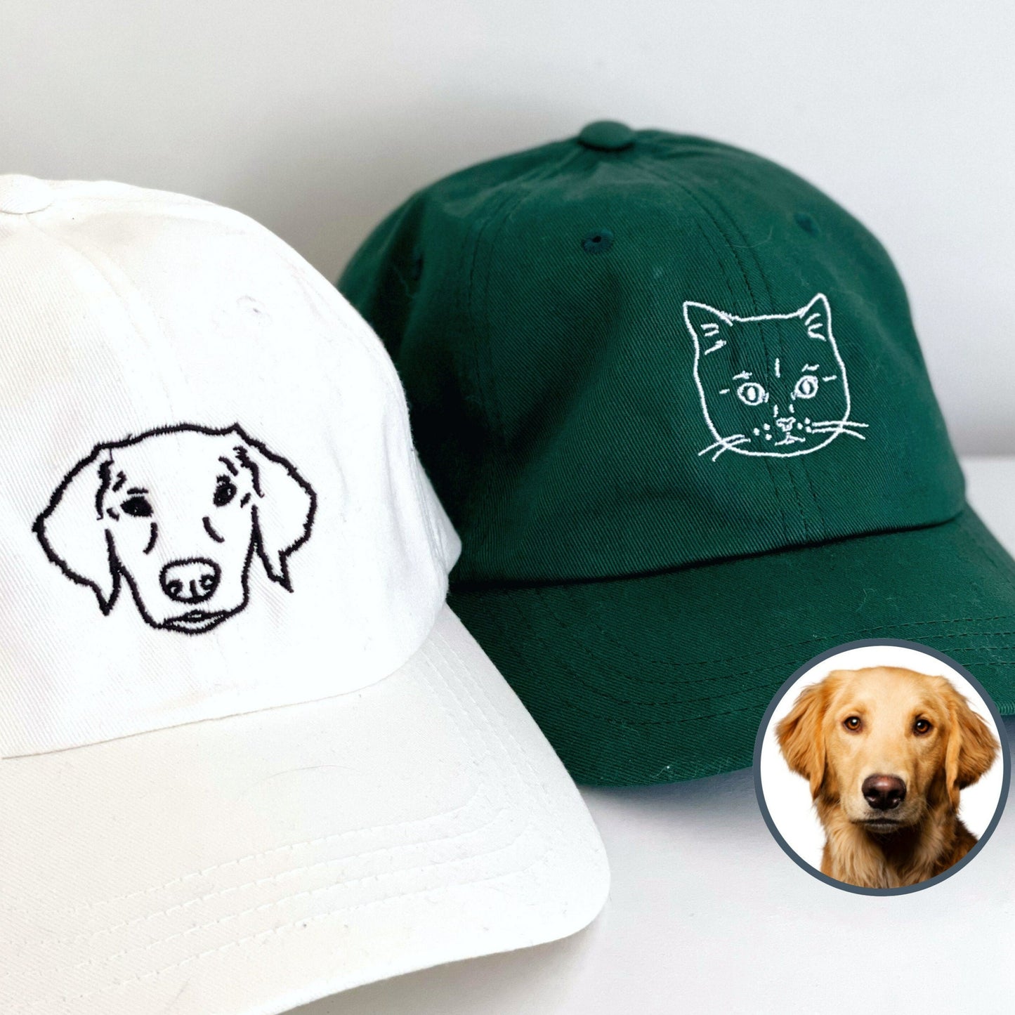 Custom Embroidered Line Drawing Hat