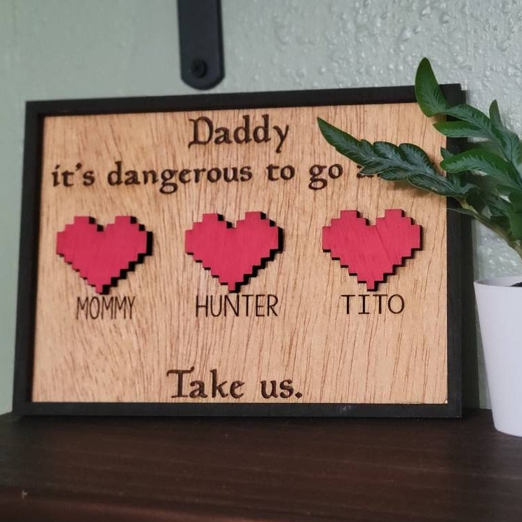 Daddy's Wooden Sign - Father's Day Gift