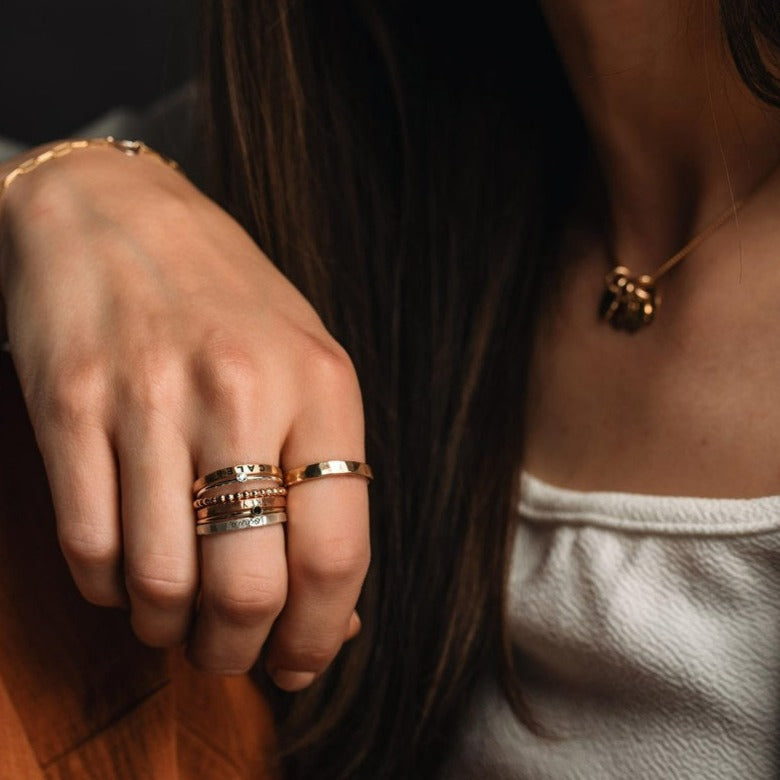 Personalized Mothers Ring Stack