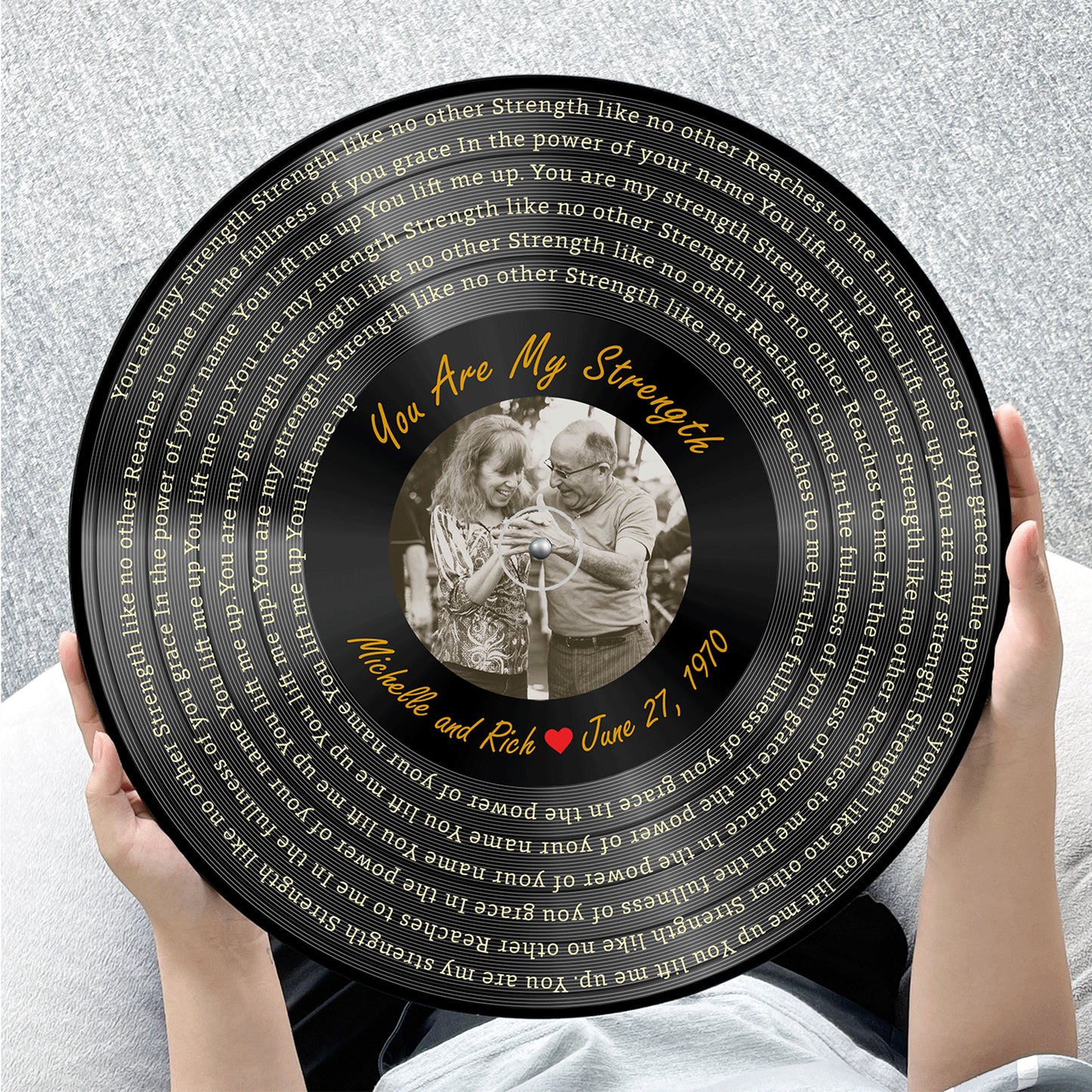 Personalized Vinyl Record Song Lyrics