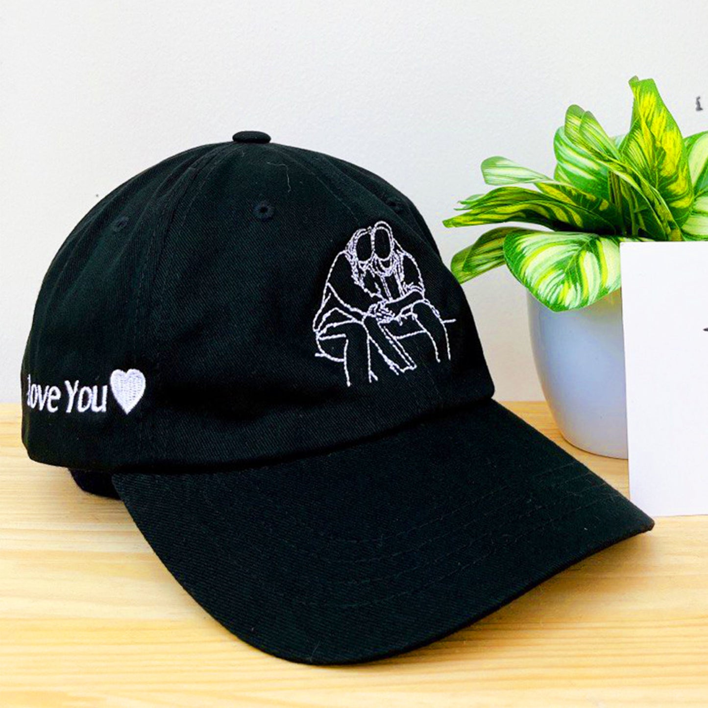 Custom Embroidered Line Drawing Hat