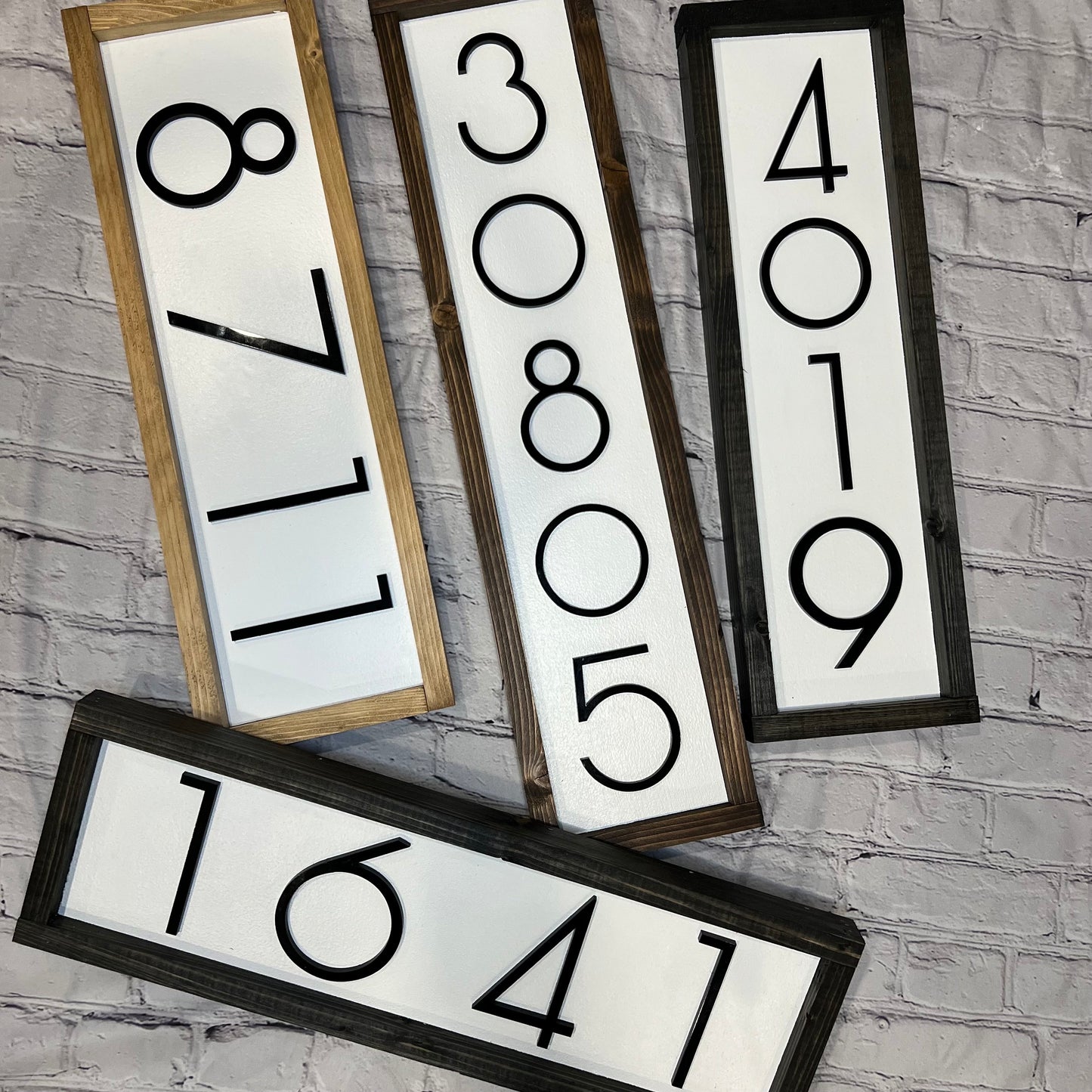 Custom Wooden House Numbers Sign