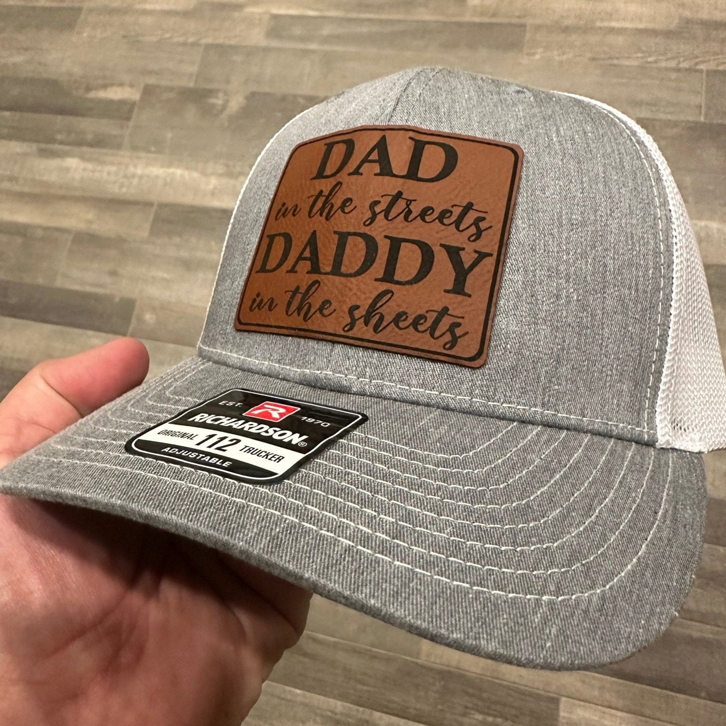 Custom Father & Children Leather Patch Hat