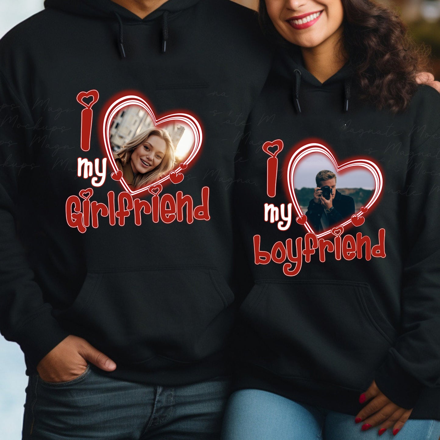 I Love My GF/BF Custom Picture Tee💗 Crewneck💗 Hoodie