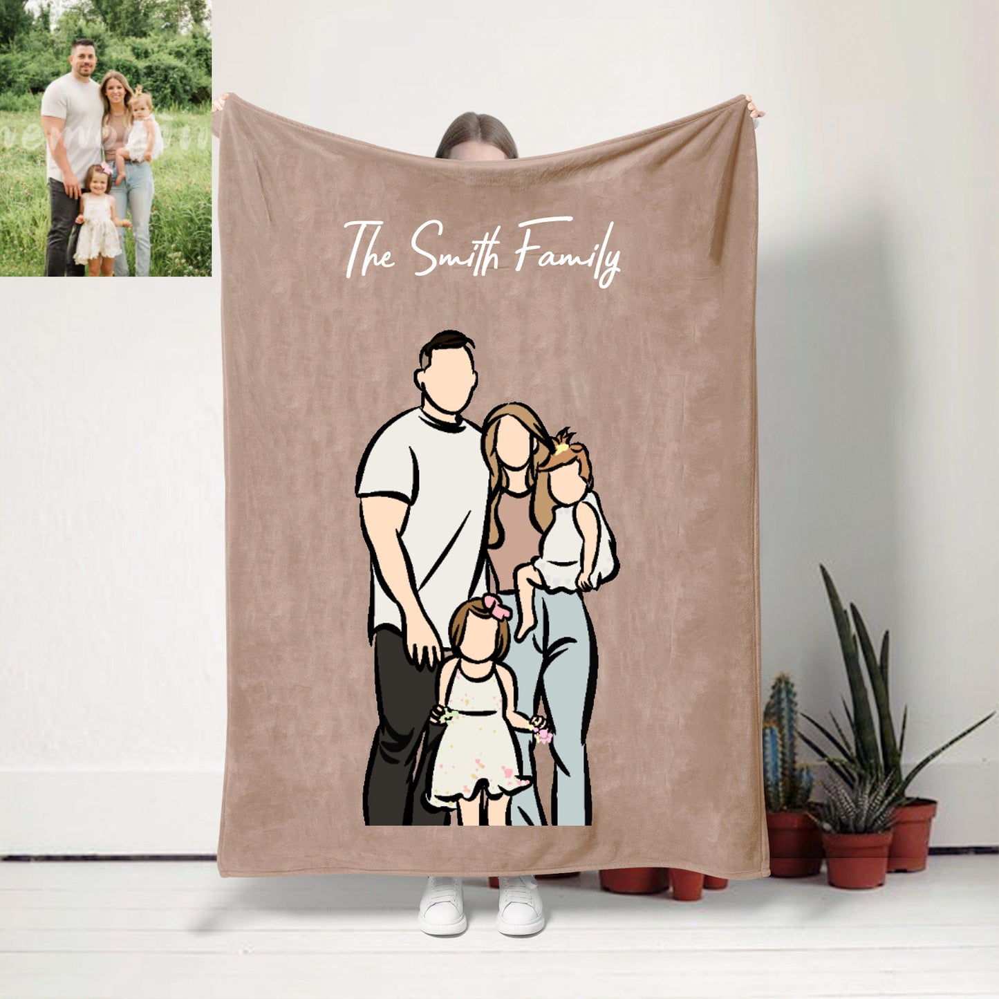 Personalized Photo Portrait Blanket