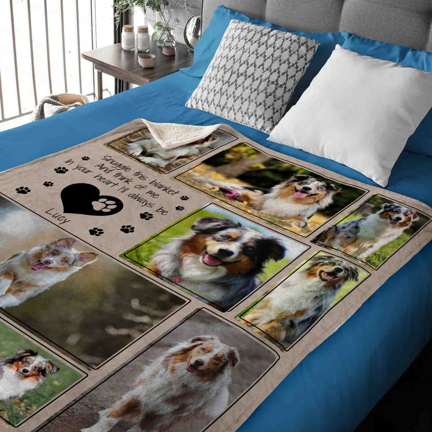 Custom Dog Photo Blanket