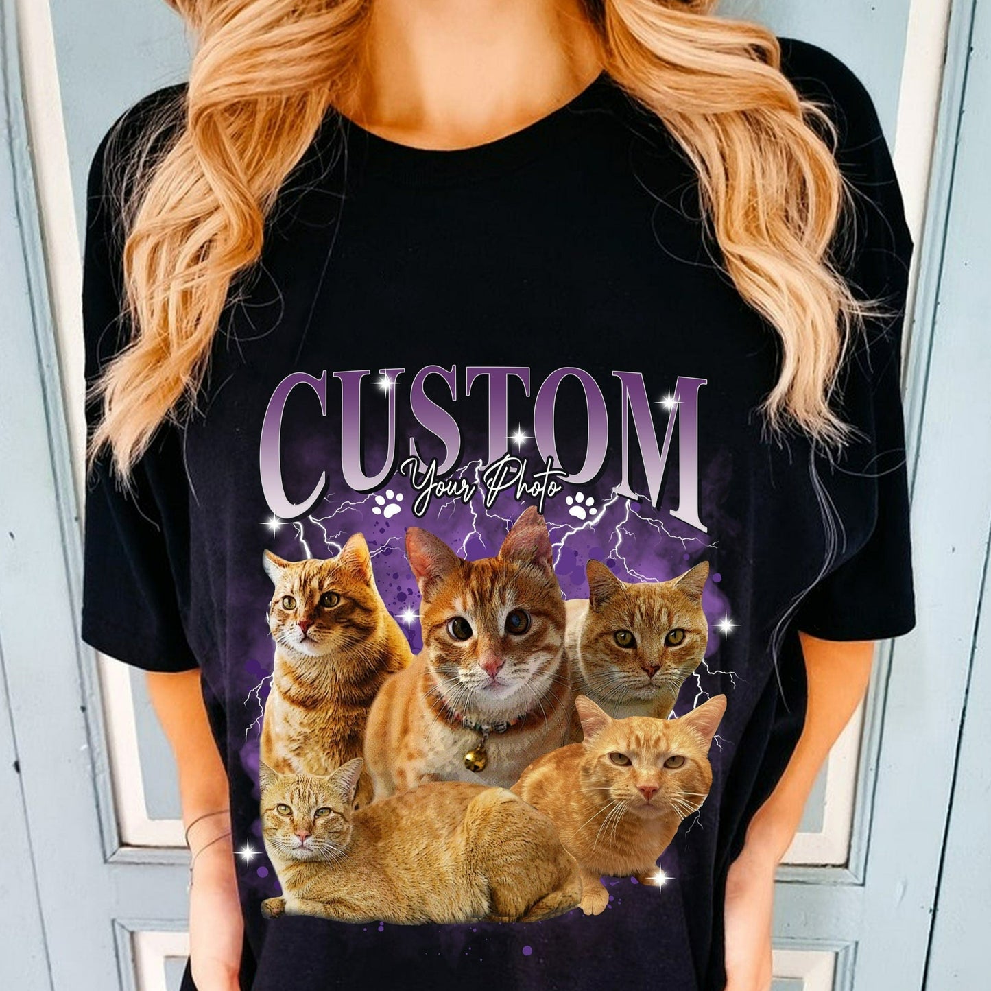 Custom Vintage Pet Tee🐶Crewneck🐱Hoodie